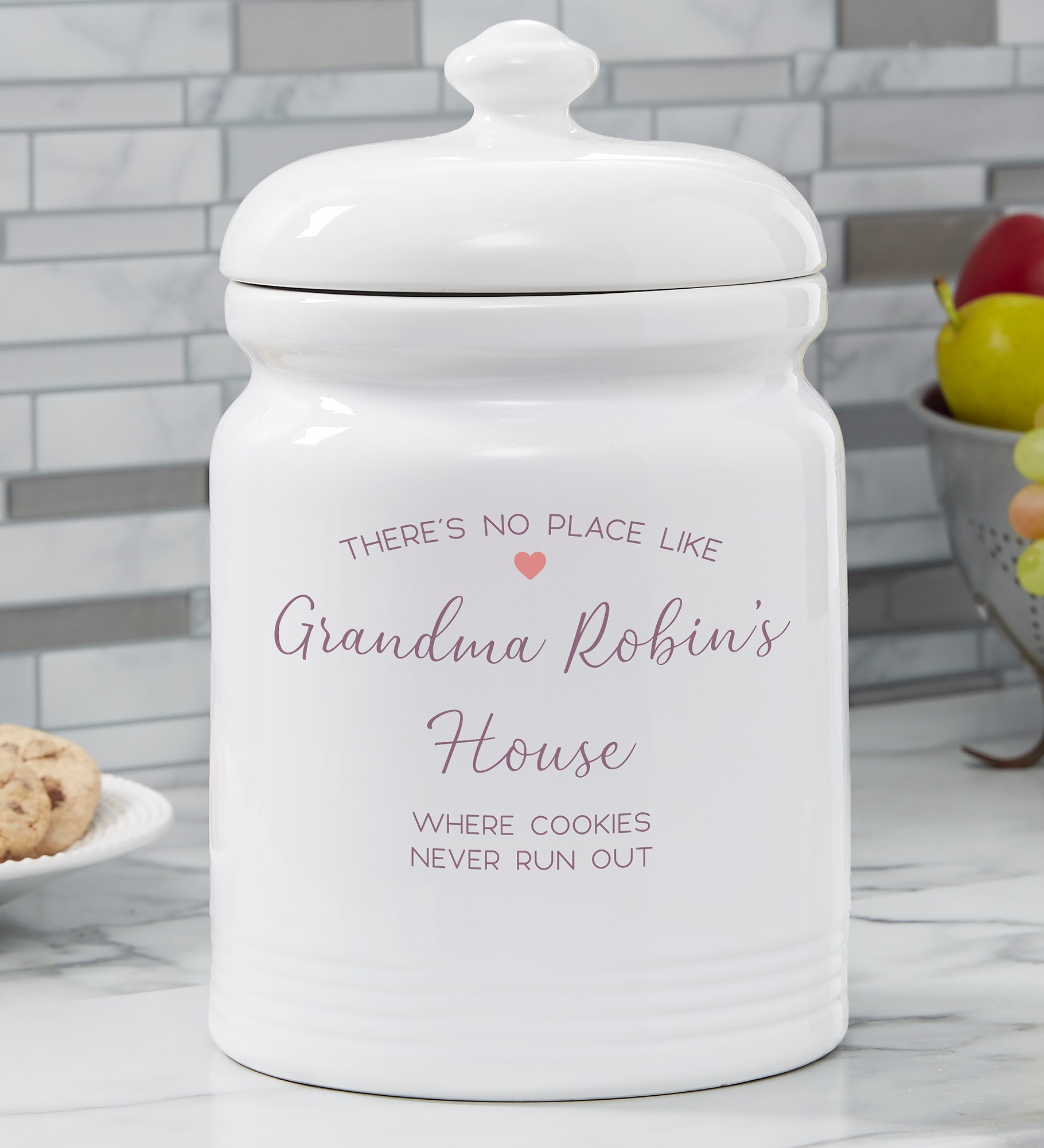 No Place Like Personalized Grandparents Cookie Jar